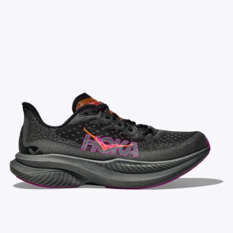 Hoka Road Running Shoes Mach 6 Womens  - Black  Fuchsia Original