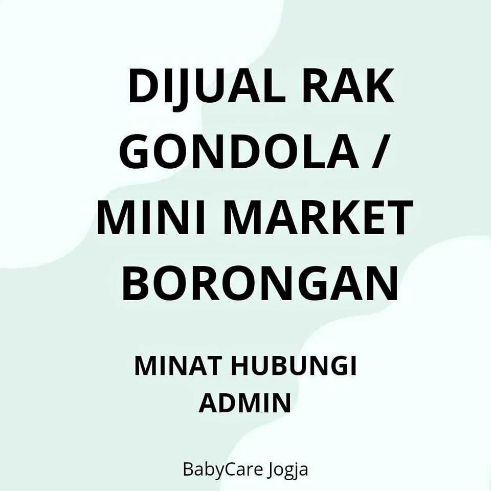 Jual BORONGAN Rak Minimarket bekas toko babyshop, kondisi bagus / RAK GONDOLA