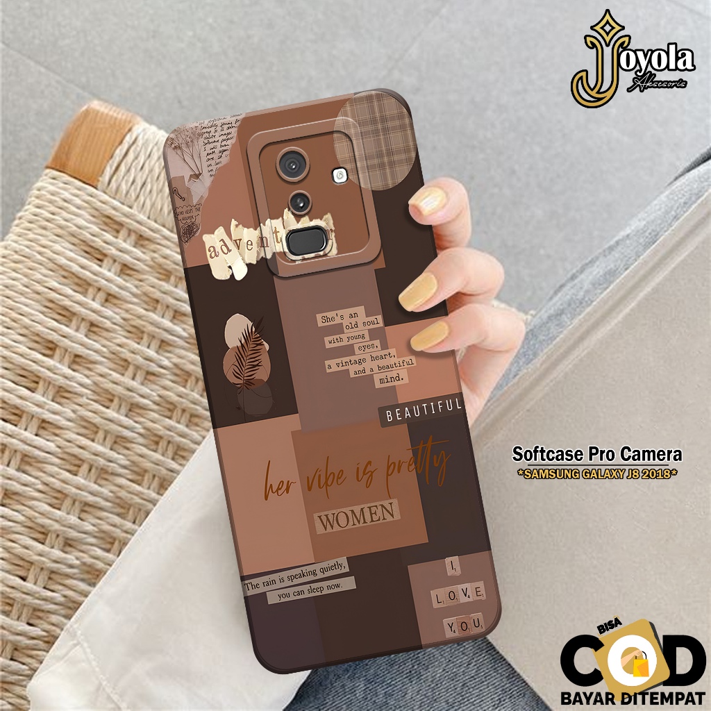 JOYOLA Case Samsung Galaxy J8 2018 Terbaru - Fashion Case Aesthetic - Softcase Samsung Galaxy J8 201