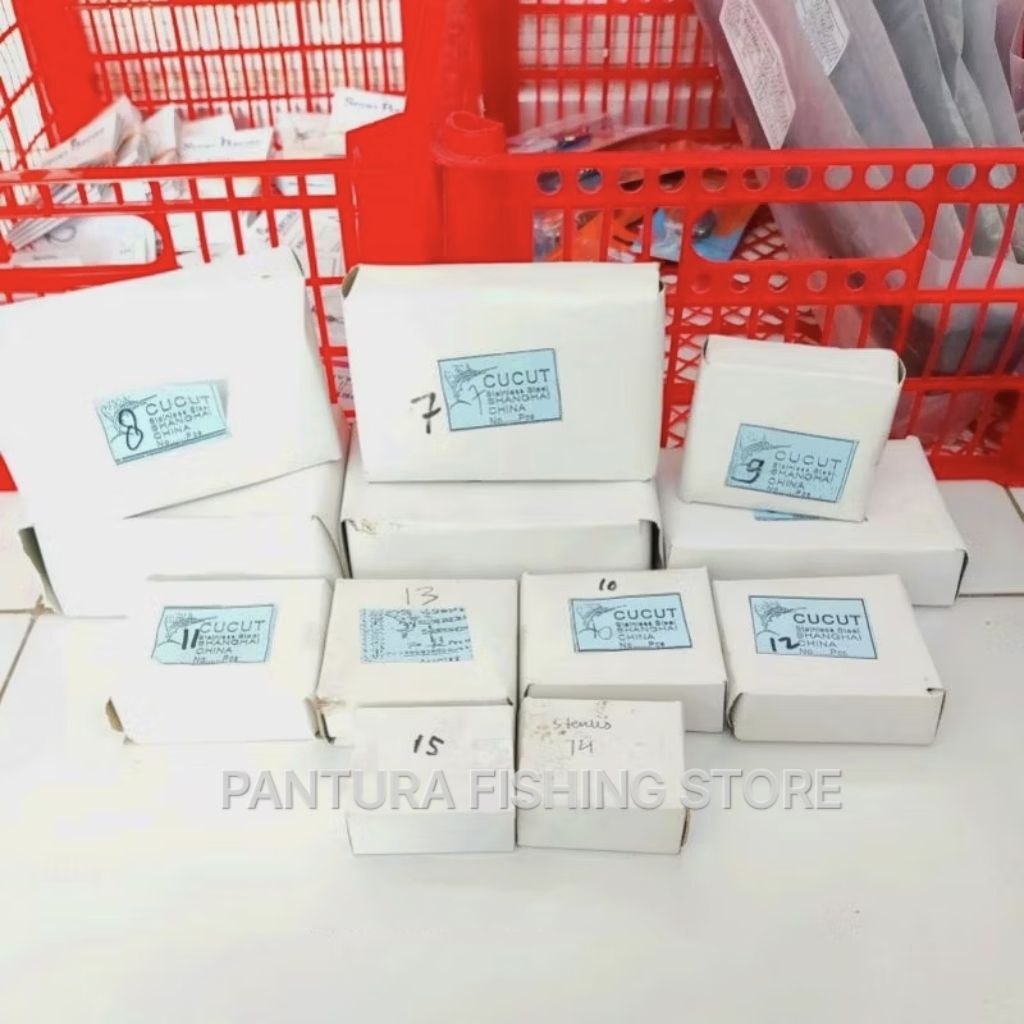 Kail Pancing Cucut Stainless Anti Karat Monel Ukuran 4 - 15 isi 100 pcs | Kail Pancing Monel Stainle