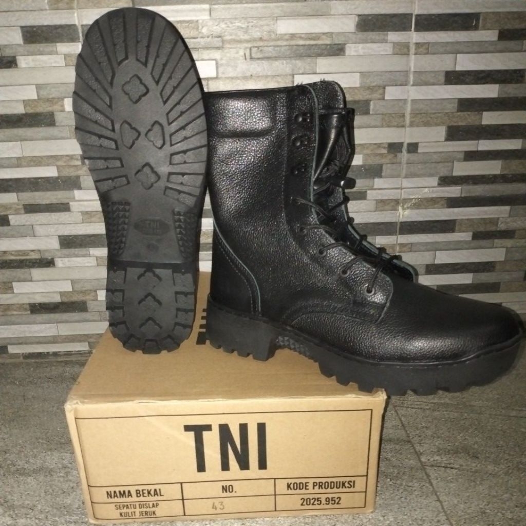 sepatu PDL kulit jeruk jatah satgas satgas Papua/habema 2025