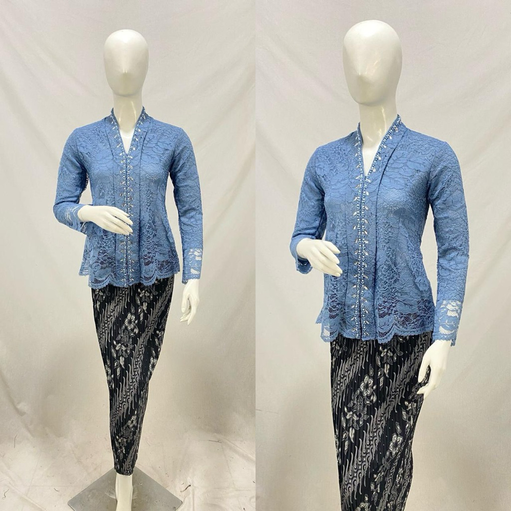 Kebaya Modern Kebaya Wisuda Model Kartini Bahan Brokat Payet