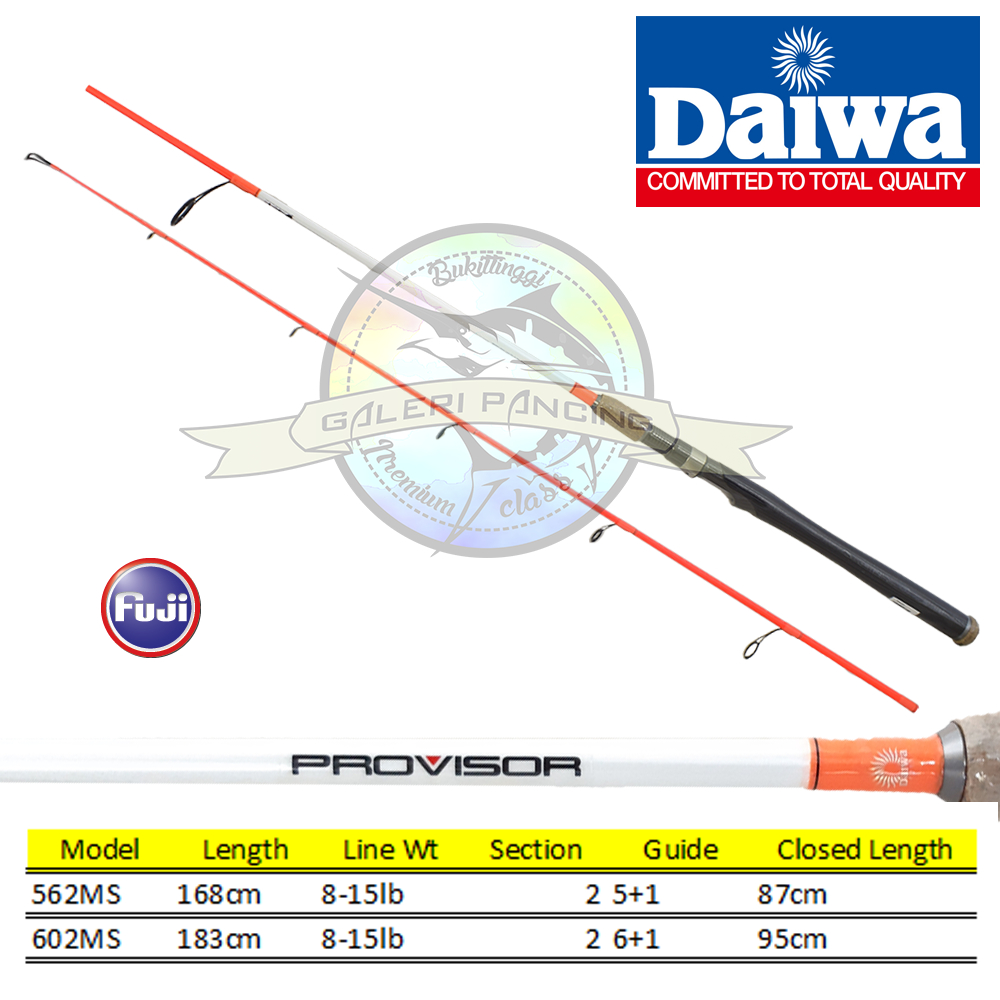 Joran Pancing Daiwa Provisor 562MS 602MS 8-15lb Fuji