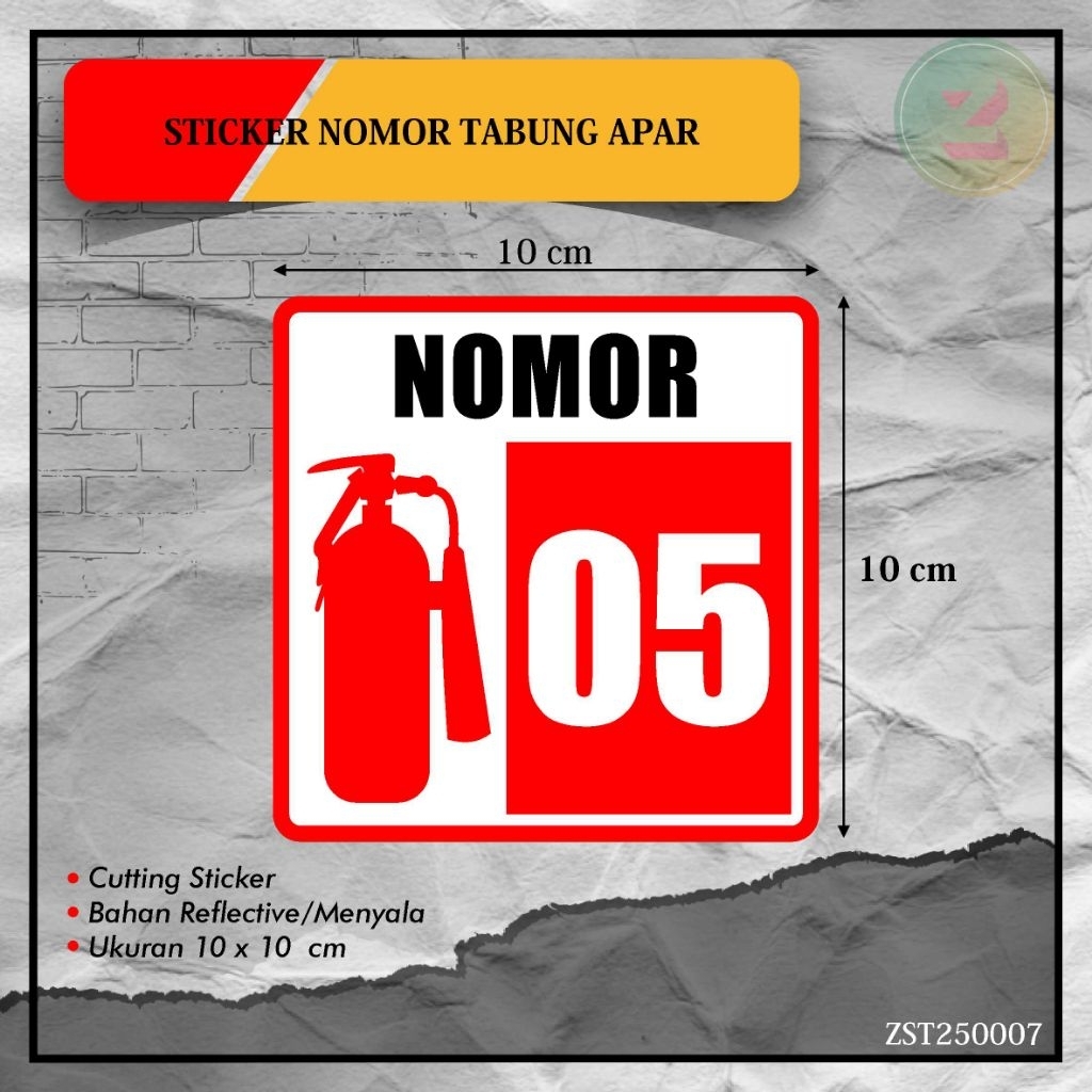 

STICKER NOMOR TABUNG APAR