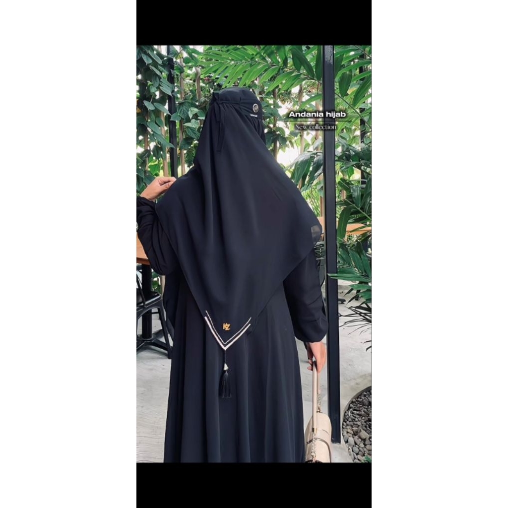 KHIMAR ZIPPER INSTAN SEGIEMPAT/SEGIEMPAT INSTAN PREMIUM/JILBAB SEGIEMPAT INSTAN PREMIUM