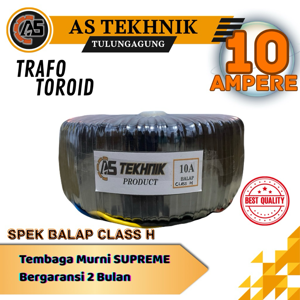 TRAFO TOROID DONAT (kelas H) 10A CT 90V-45V Spek balap