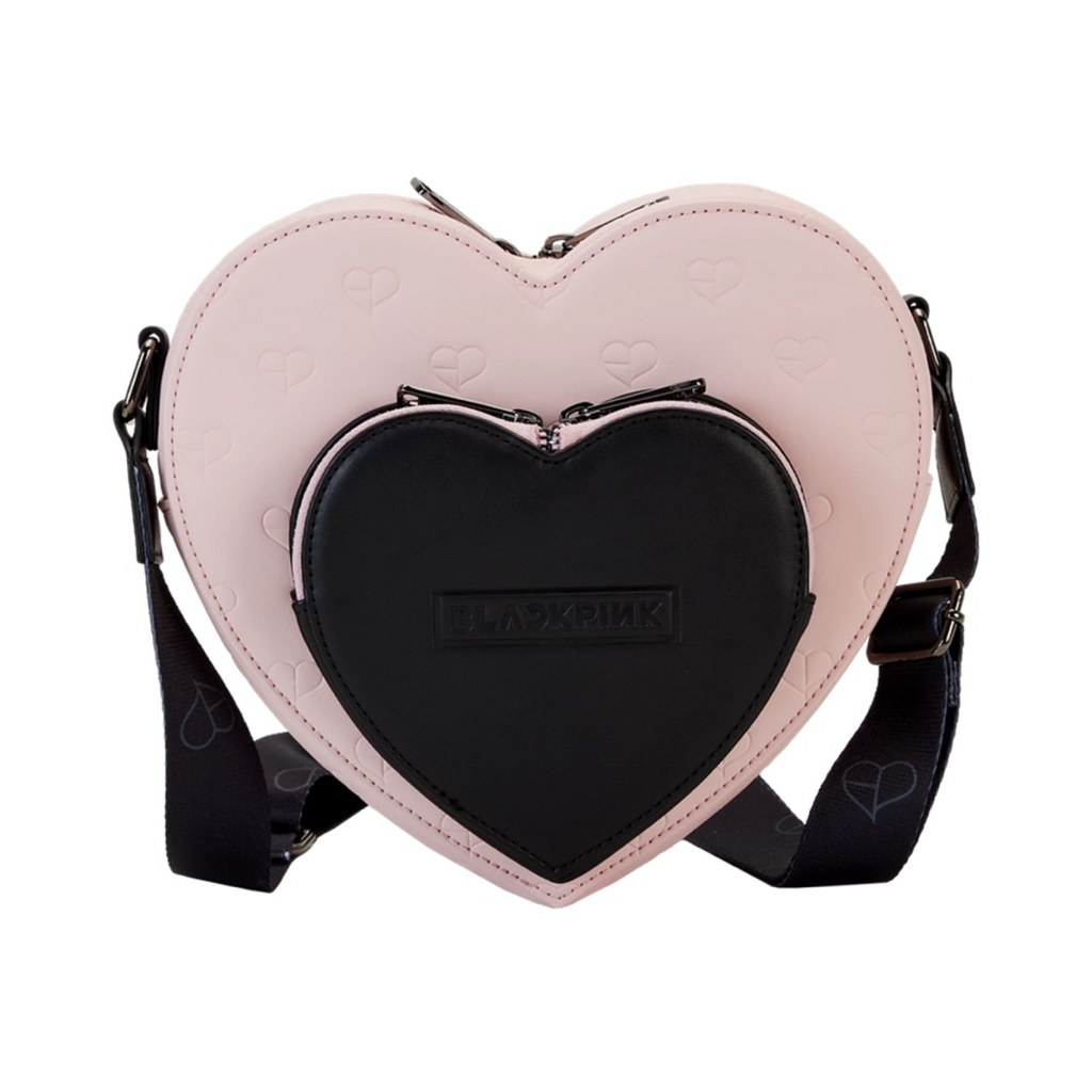 LOUNGEFLY CROSSBODY - BLACKPINK ALL OVER PRINT HEART