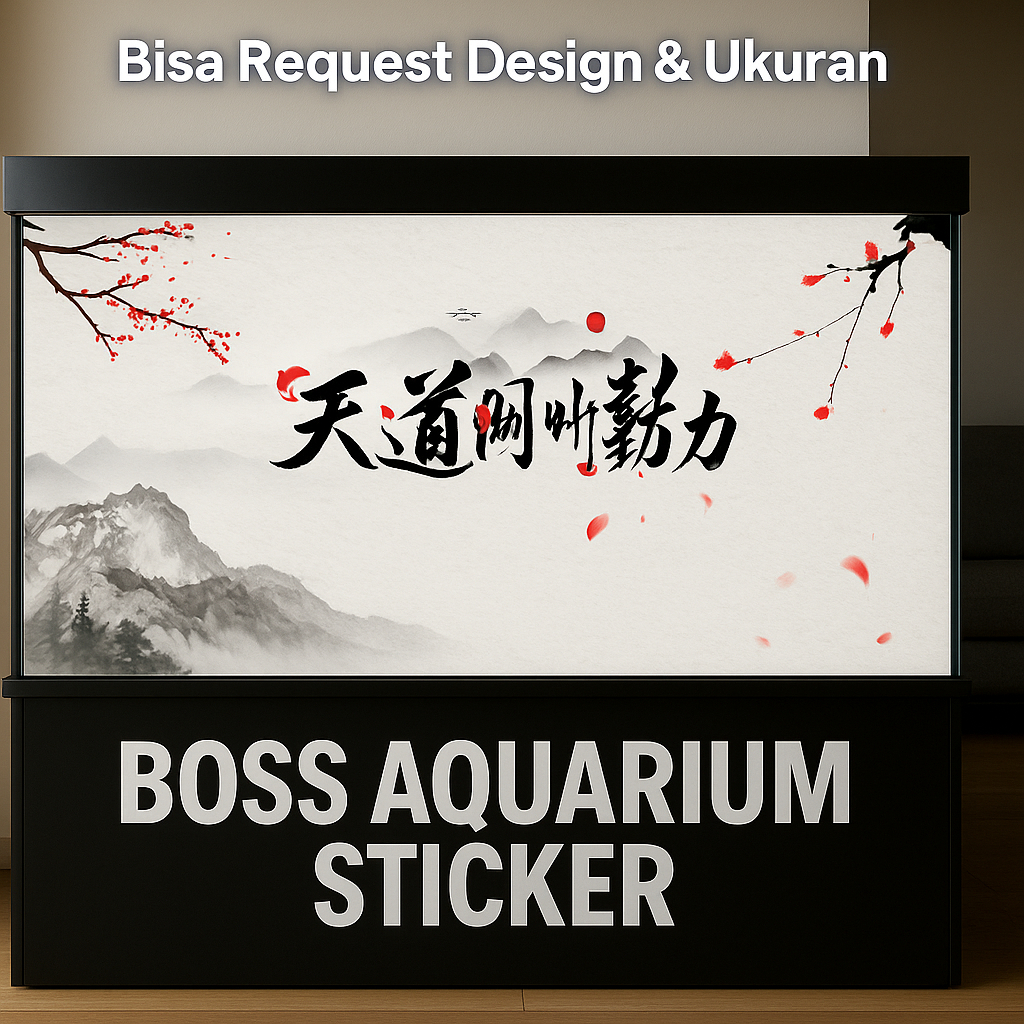 Boss Sticker Aquarium Background Aquarium Wallpaper Aquarium Sakura Cina Custom