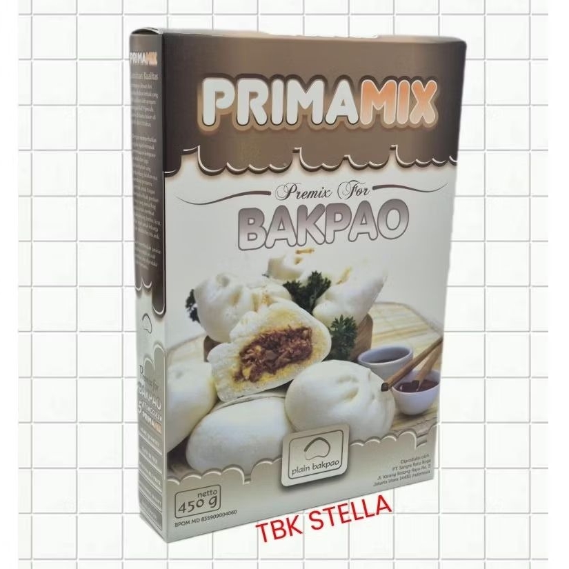

TEPUNG PREMIX BAKPAO 450 GR / TEPUNG BAKPAU PRIMAMIX