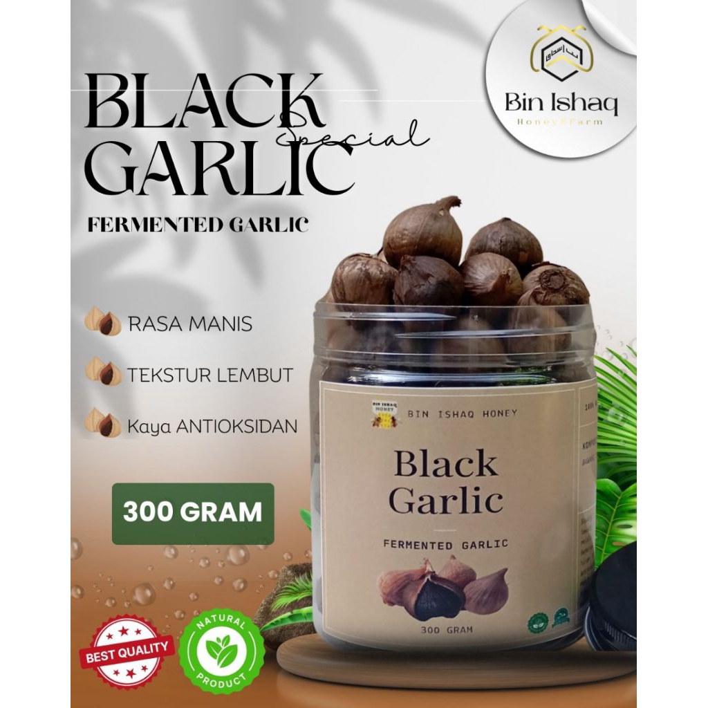 

BLACK GARLIC [300GR] PREMIUM Quality - Bawang Hitam Tunggal / Lanang