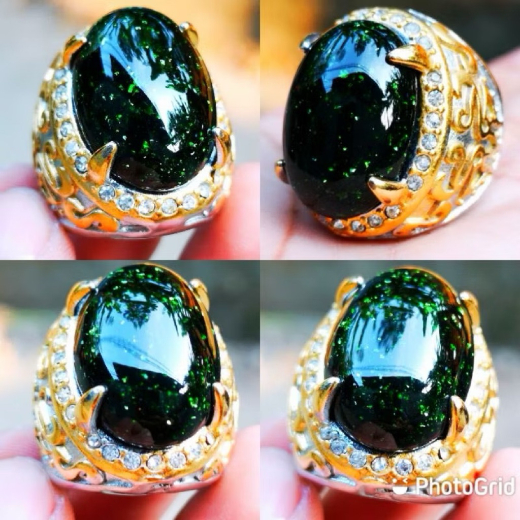 Cincin pria black oval papua akin terpopuler rings mewah