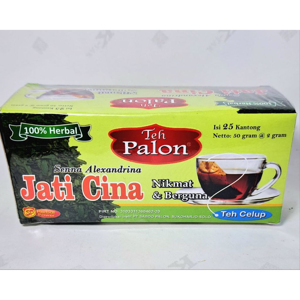 

TEH JATI CINA PELANGSING CAP SABDO PALON ASLI HERBAL ALAMI ISI 25 KANTONG @ 2 gram