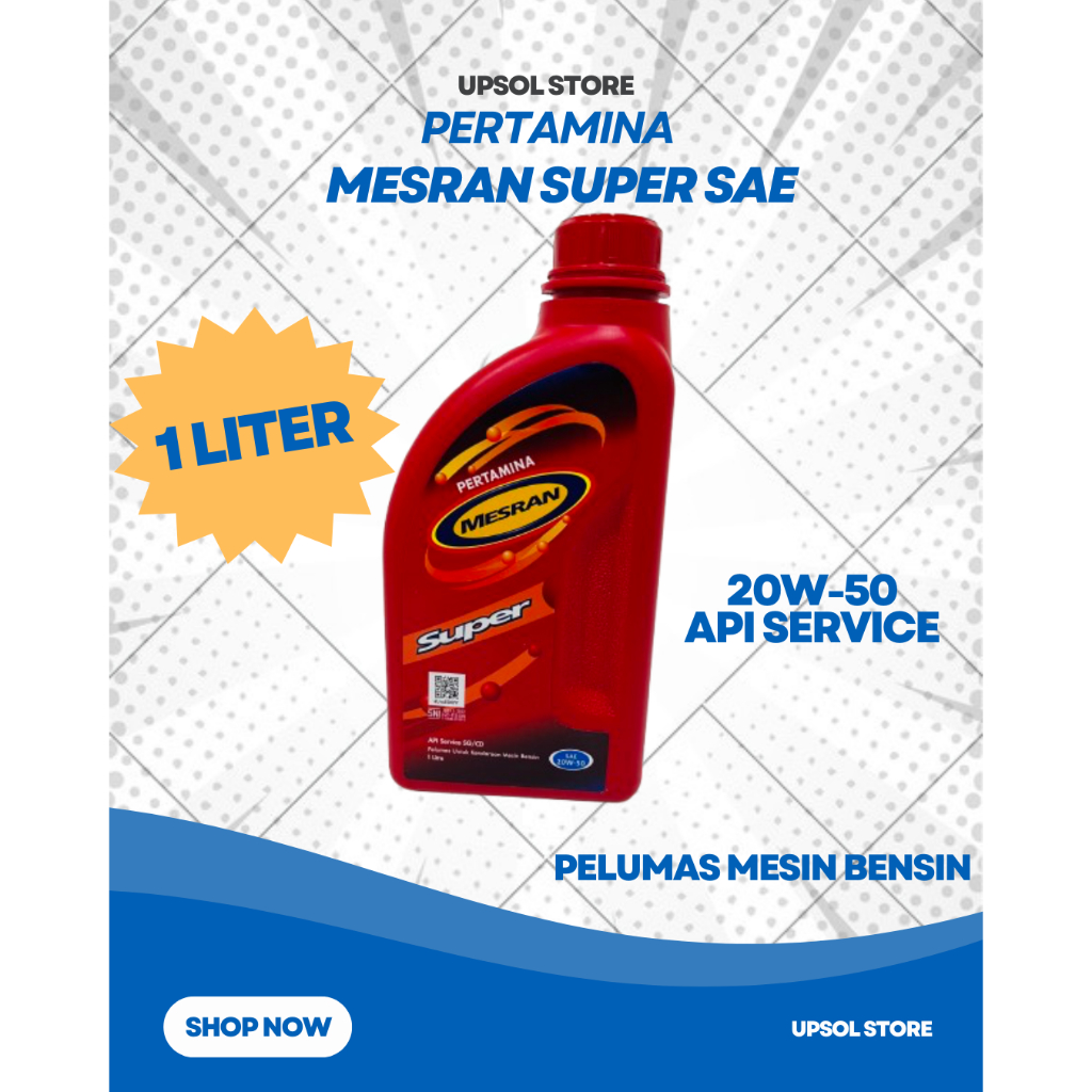 OLI MESRAN SUPER 1LITER OLI PERTAMINA MESRAN SUPER 1L