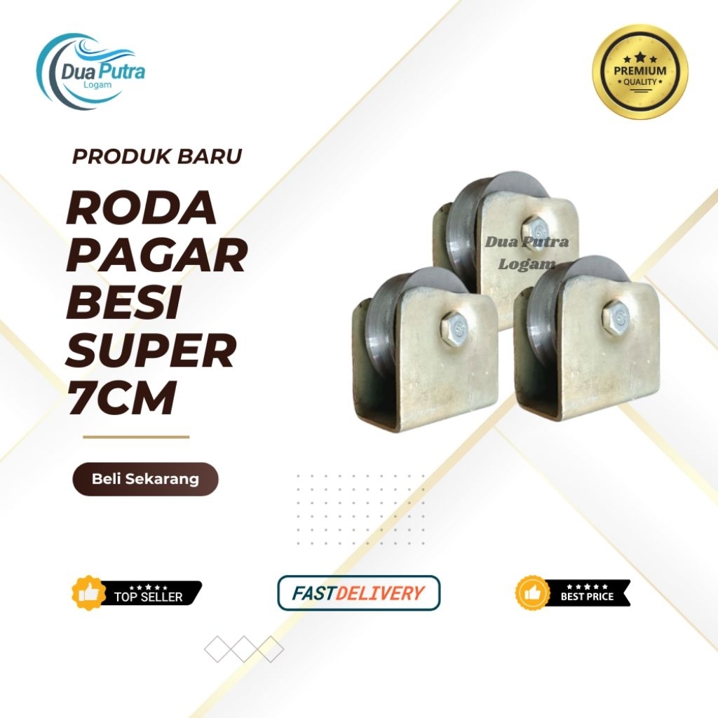 Roda Pagar Pintu Besi Super 7cm | Roda Pintu Gerbang