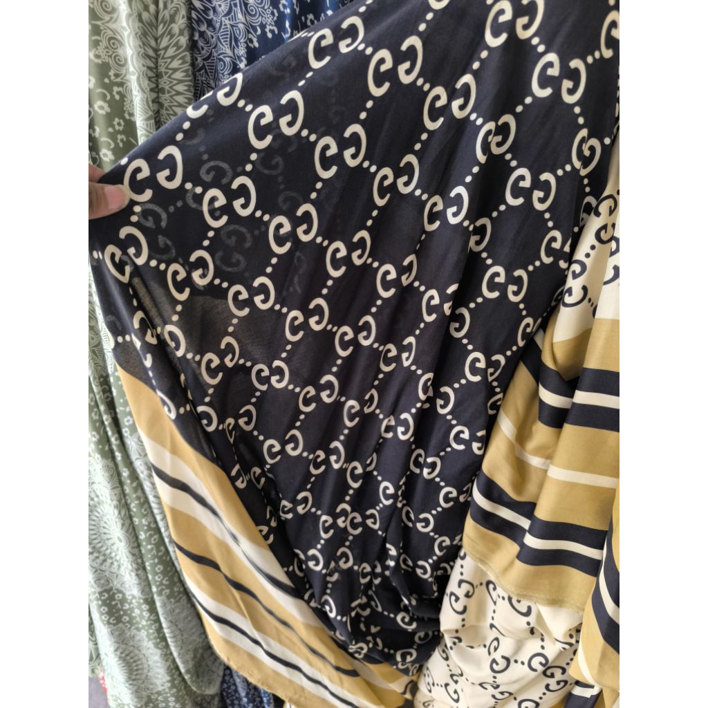 kain katun rayon viscose motif eknik pinggir(0,5meter)