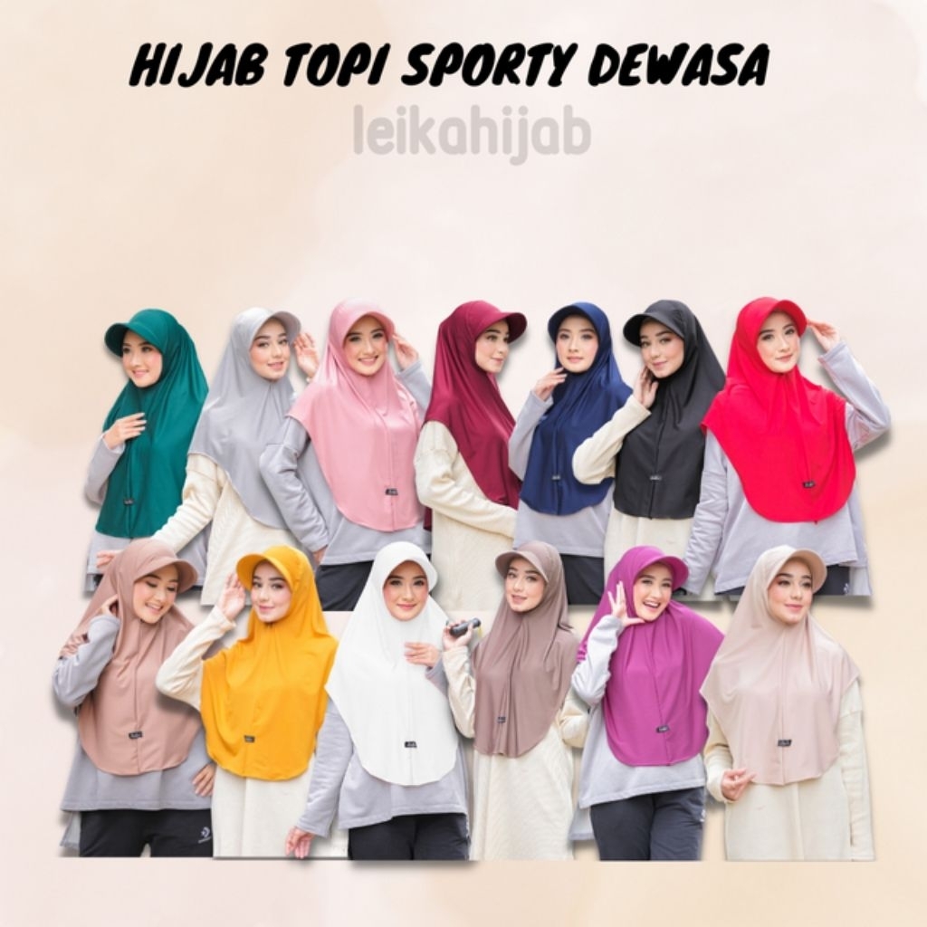 Leika - Leika - HIJAB TOPI SPORTY DEWASA All Size