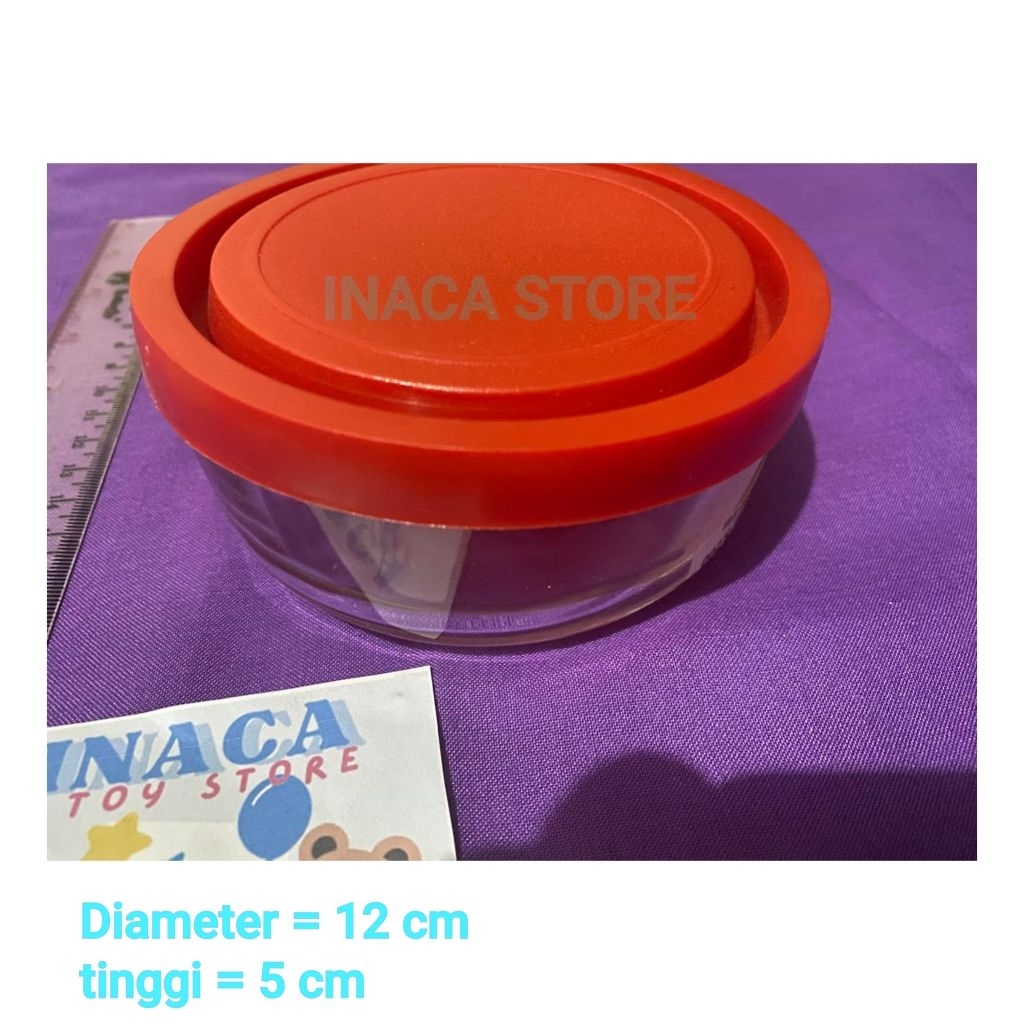 MANGKUK KACA - TOPLES KACA TUTUP PLASTIK ESTETIK