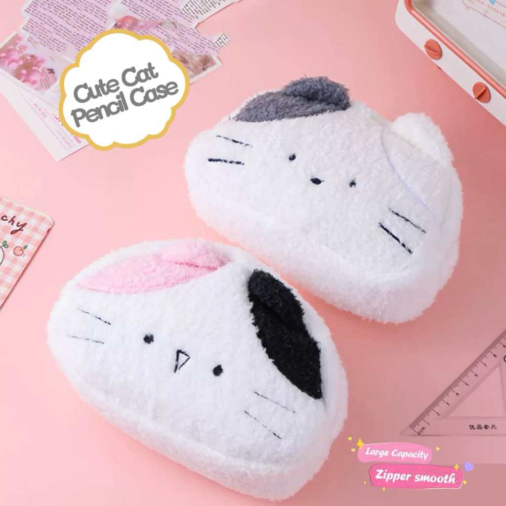 

Tempat Pensil Bulu Kucing | Cute Cat Pouch Resleting | Kotak Pensil Kawai Cat