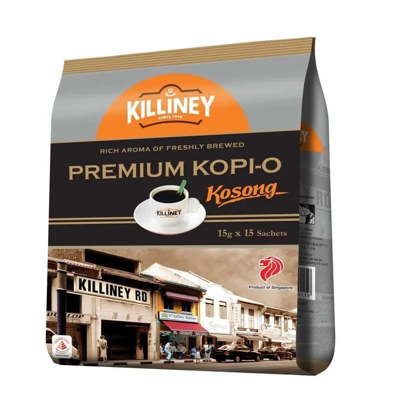 

killiney kopi singapore isi 15 sachet kopi o / premium 3 in 1 / white coffee / siew dai