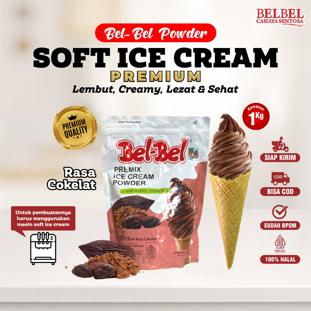 

Belbel Bubuk Ice Cream Rasa Coklat Kemasan 1 Kg