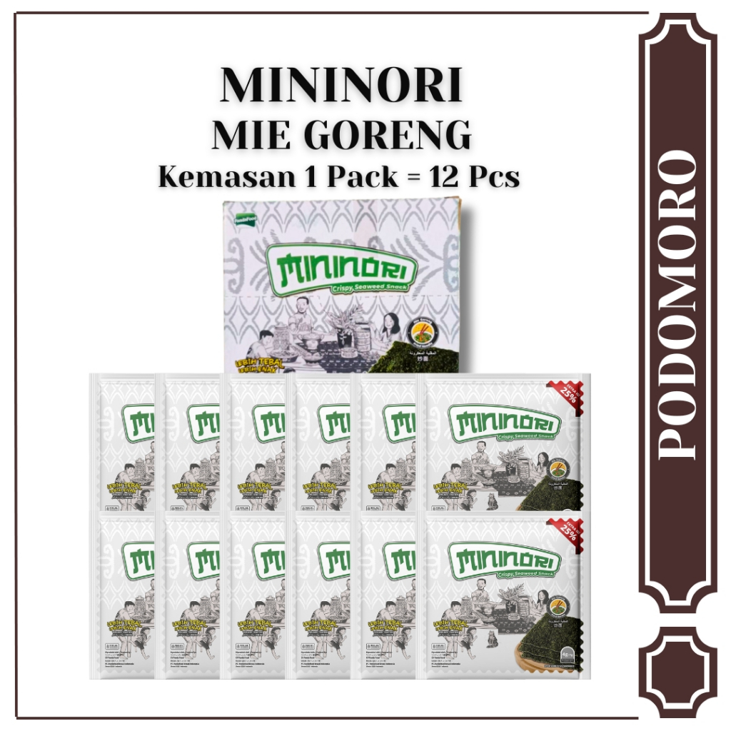 

Cahayadstore Mininori Snack Rumput Laut - 1 Pack Isi 12 Pcs - 4 Varian Rasa - Nikmat Gurih Harga
