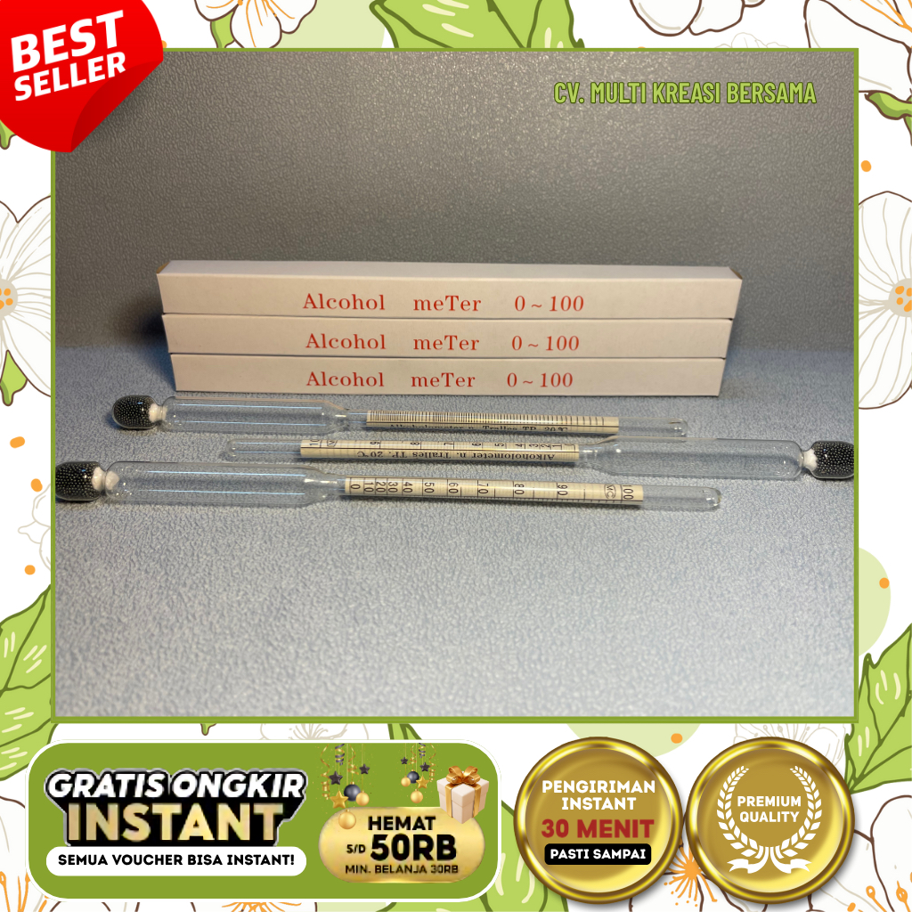 ALKOHOL METER/ ALCOHOL METER/ HIDROMETER ALKOHOL/ ALCOHOL HYDROMETER/ ALAT UJI KADAR ALKOHOL/ ALCOHO