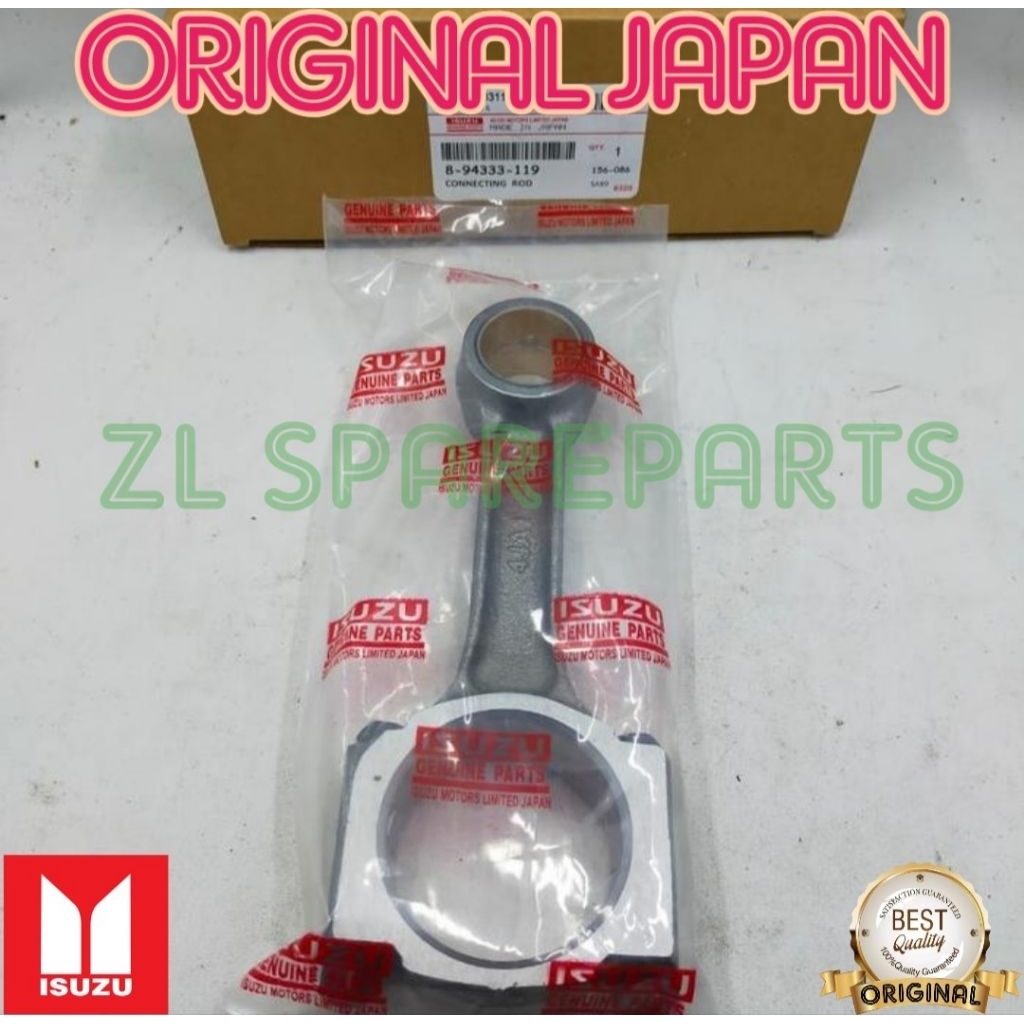 STANG SEHER PISTON CONNECTING ROD CONROD PISTON ISUZU PANTHER 2.5 2.500CC 4JA1 ORIGINAL JAPAN ASLI