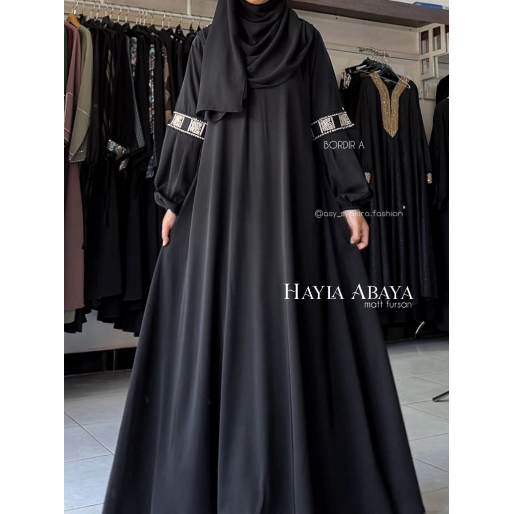 ABAYA BALON POLOS  | ABAYA HAYLA BY ASY-SYAKIRA FASHION MADINAH TEMBORO
