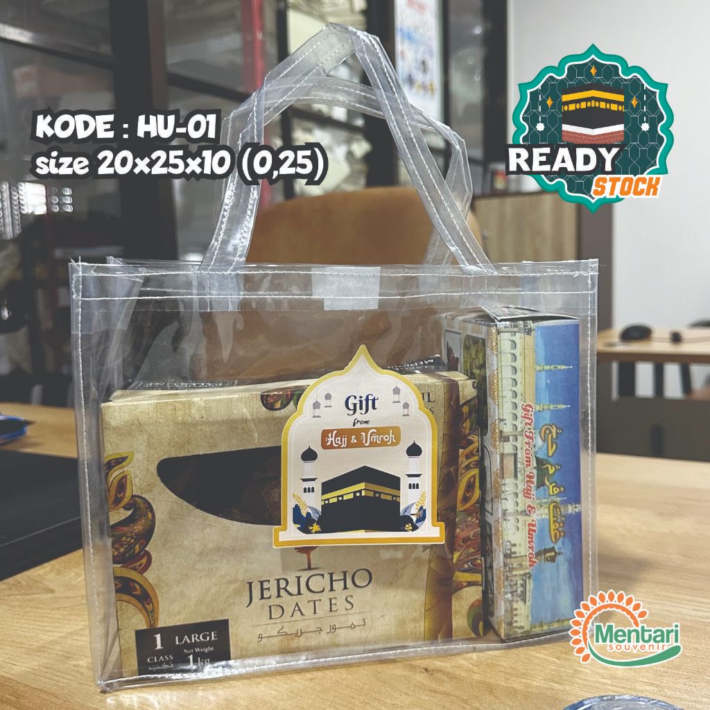 

Tas Souvenir Oleh Oleh Haji dan Umroh Murah Goodiebag Bingkisan Mika Transparan Ready Stock