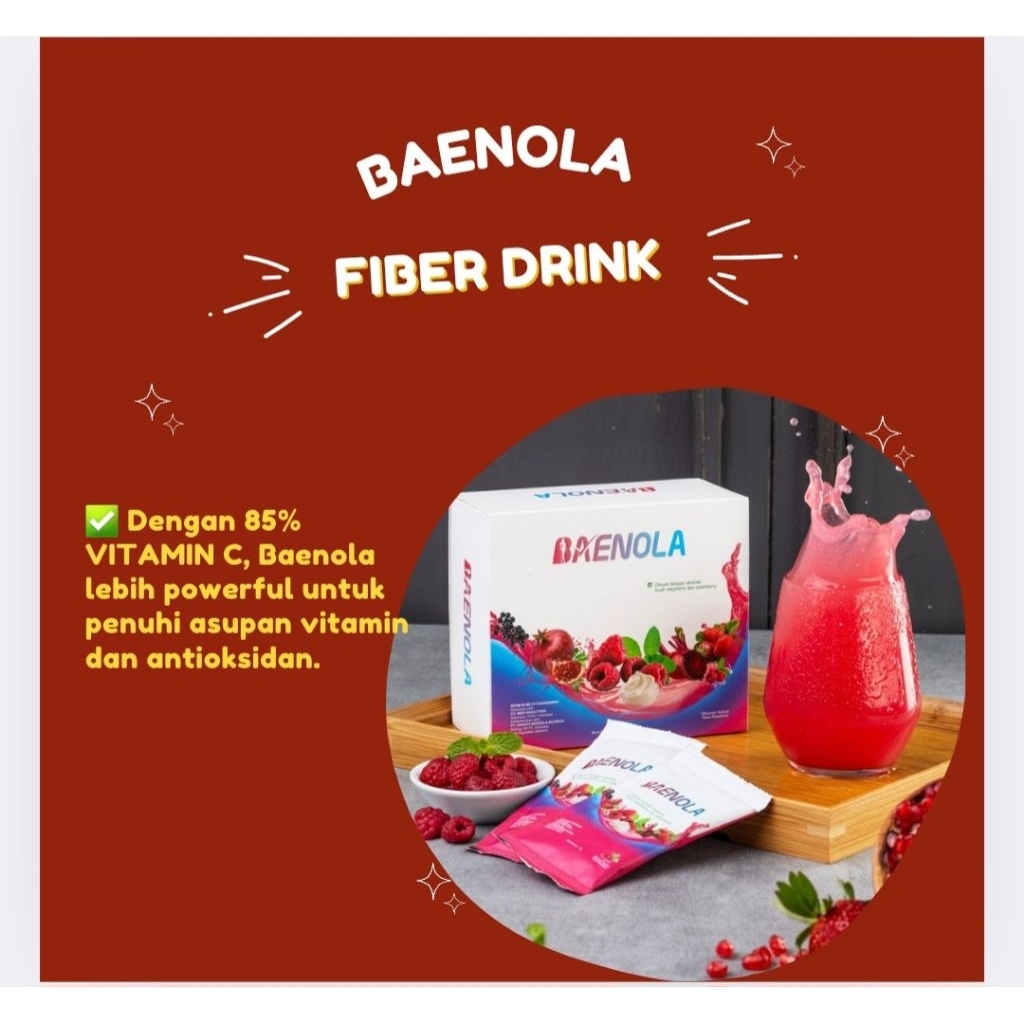 

BAENOLA FIBER DRINK / Penurun Berat Badan - Minuman Extrak Buah Kaya Antioksidan (Harga 1 Box isi 12 Sachet)