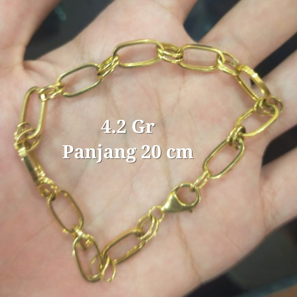 Gelang Rante Dewasa Emas 17K - Toko Emas Gajah Online - 4.2 Gr Kadar 750