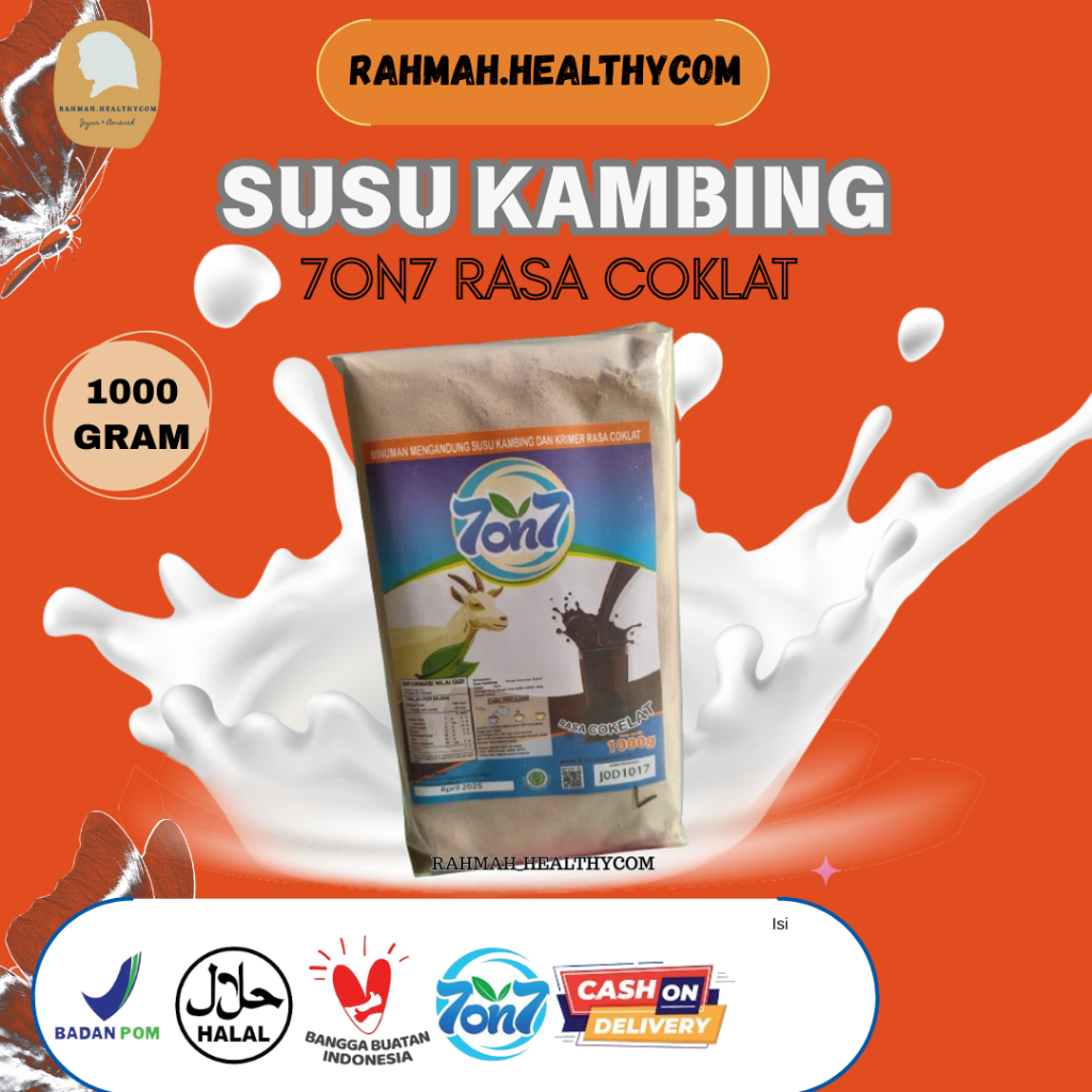 

Susu Kambing 7on7 Rasa Coklat 1000gr/500gr/250gr BPOM Seven on Seven