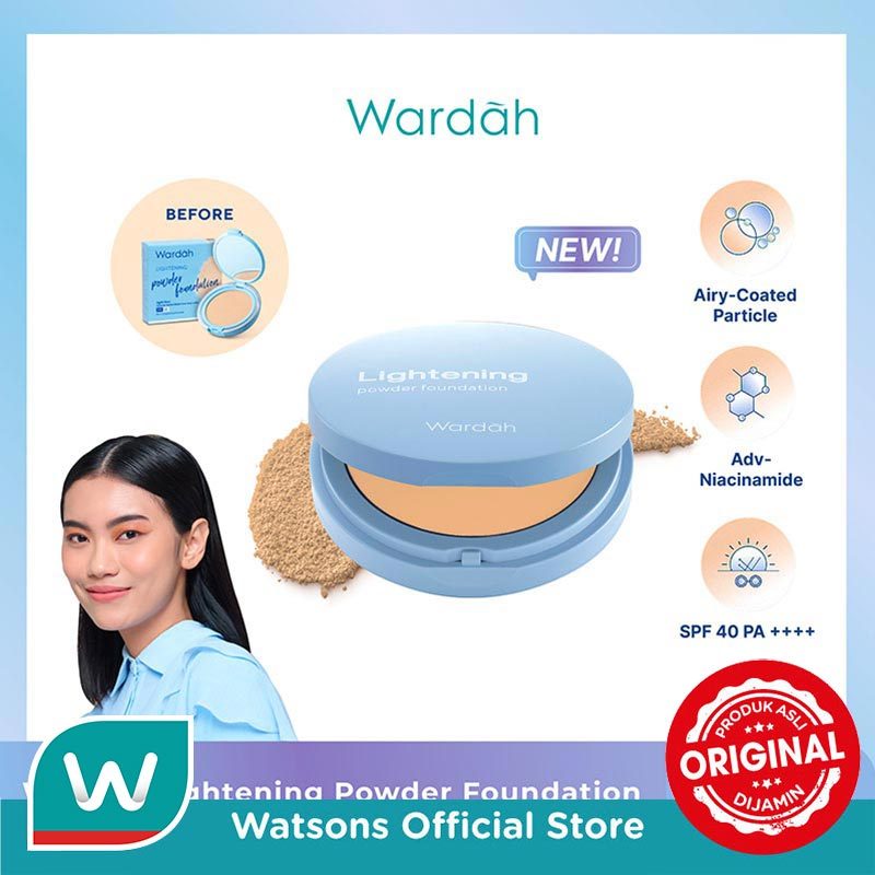 Wardah Lightening Powder Foundation Light Feel 06 Warm Beige (32W) 12g