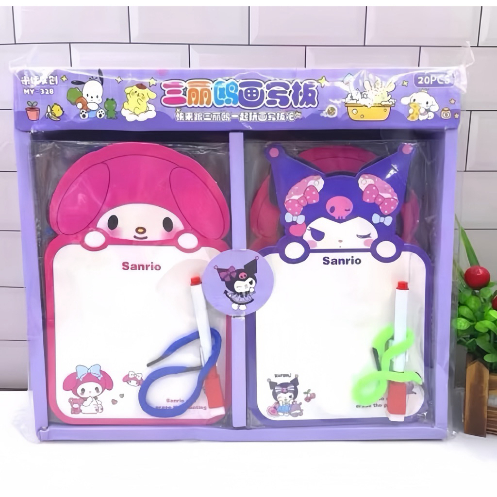 

Papan Tulis Sanrio Papan Papan Tulis Mini Sanrio Gantung Free Spidol White Board Sanrio