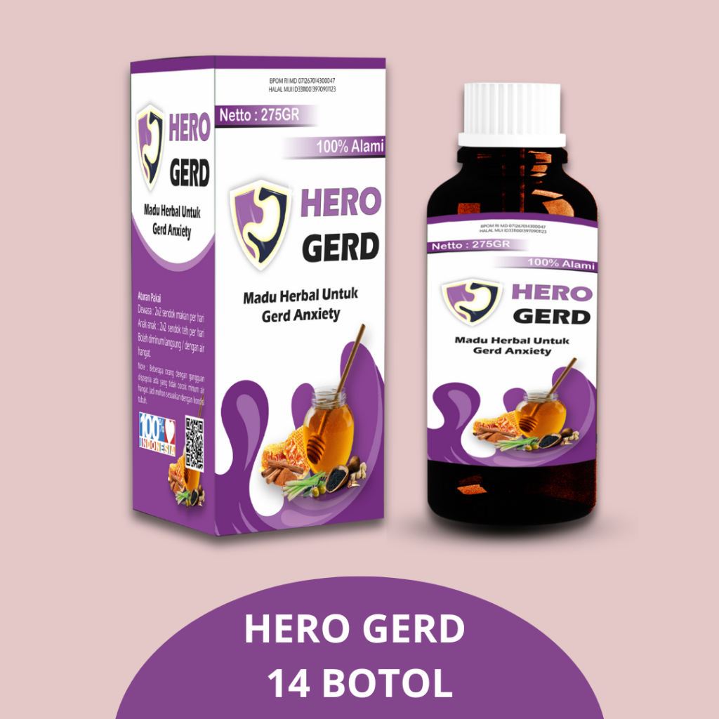 

HERO GERD - Madu Lambung Hero Gerd Gerd Anxiety 14 Botol