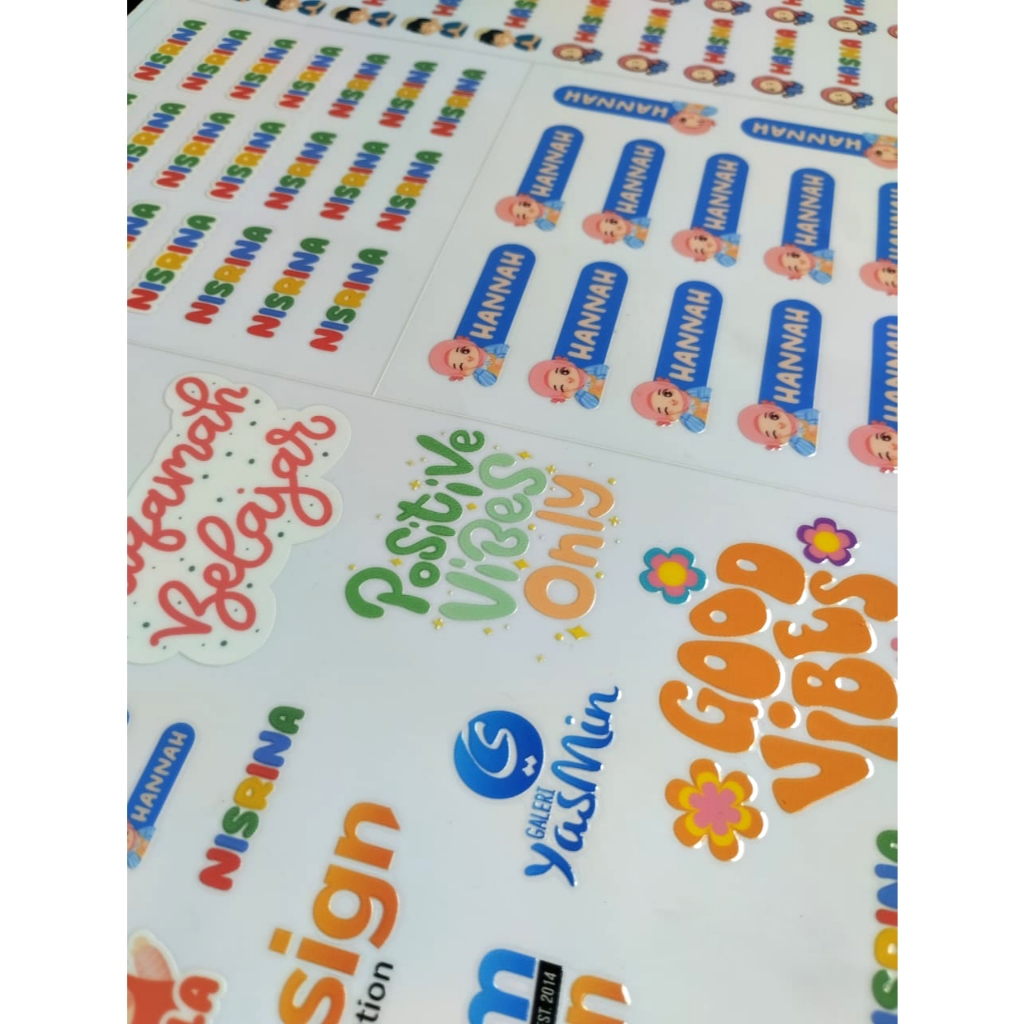

STIKER UV DTF CUSTOM/STIKER TIMBUL/ STIKER PERABOT WATERPROOF/ANTI AIR/STIKER GELAS SENDOK PIRING