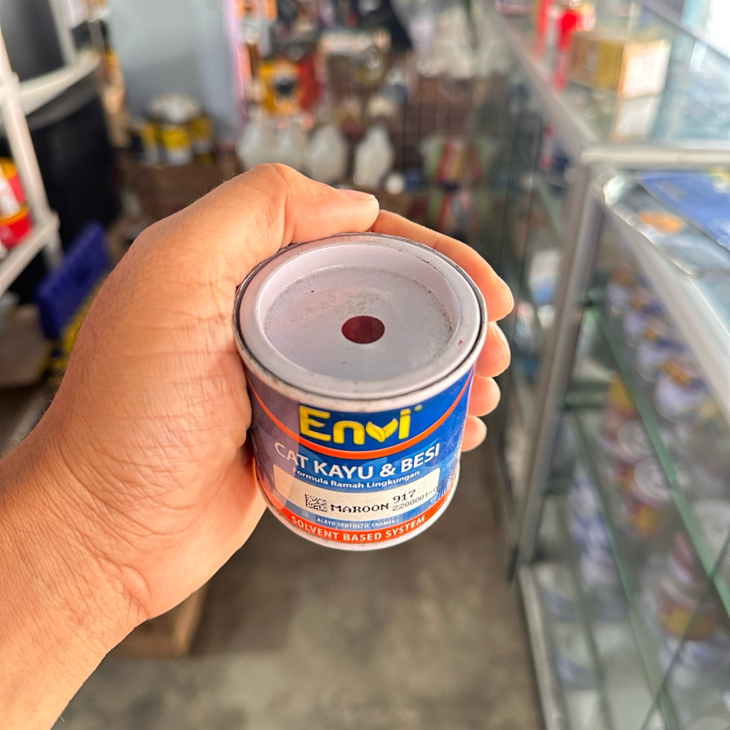 

ENVI Cat minyak kecil 100cc warna merah maroon