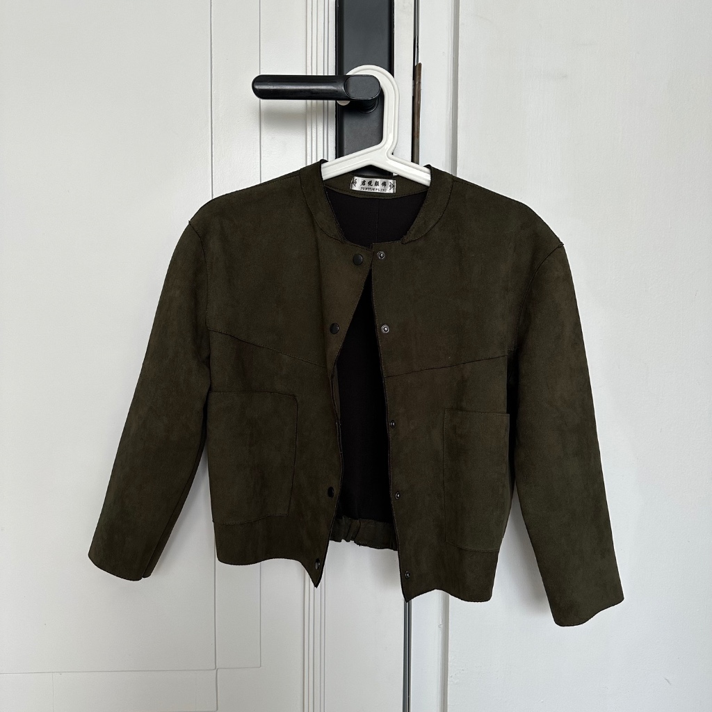 [Preloved] Green Crop Jacket