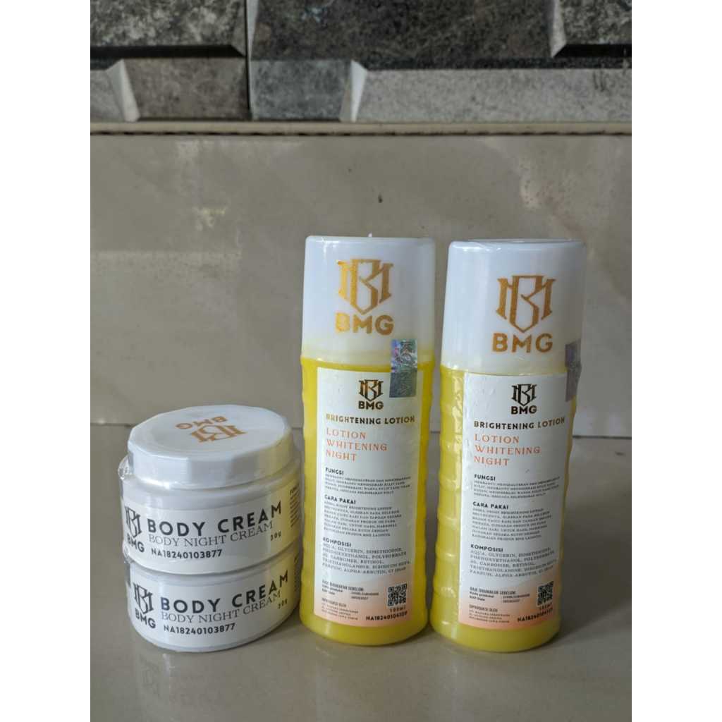 bmg isi 4-paket pemutih badan original-2biput 2 night lotion-dosting anggur bpom-skincaremoe