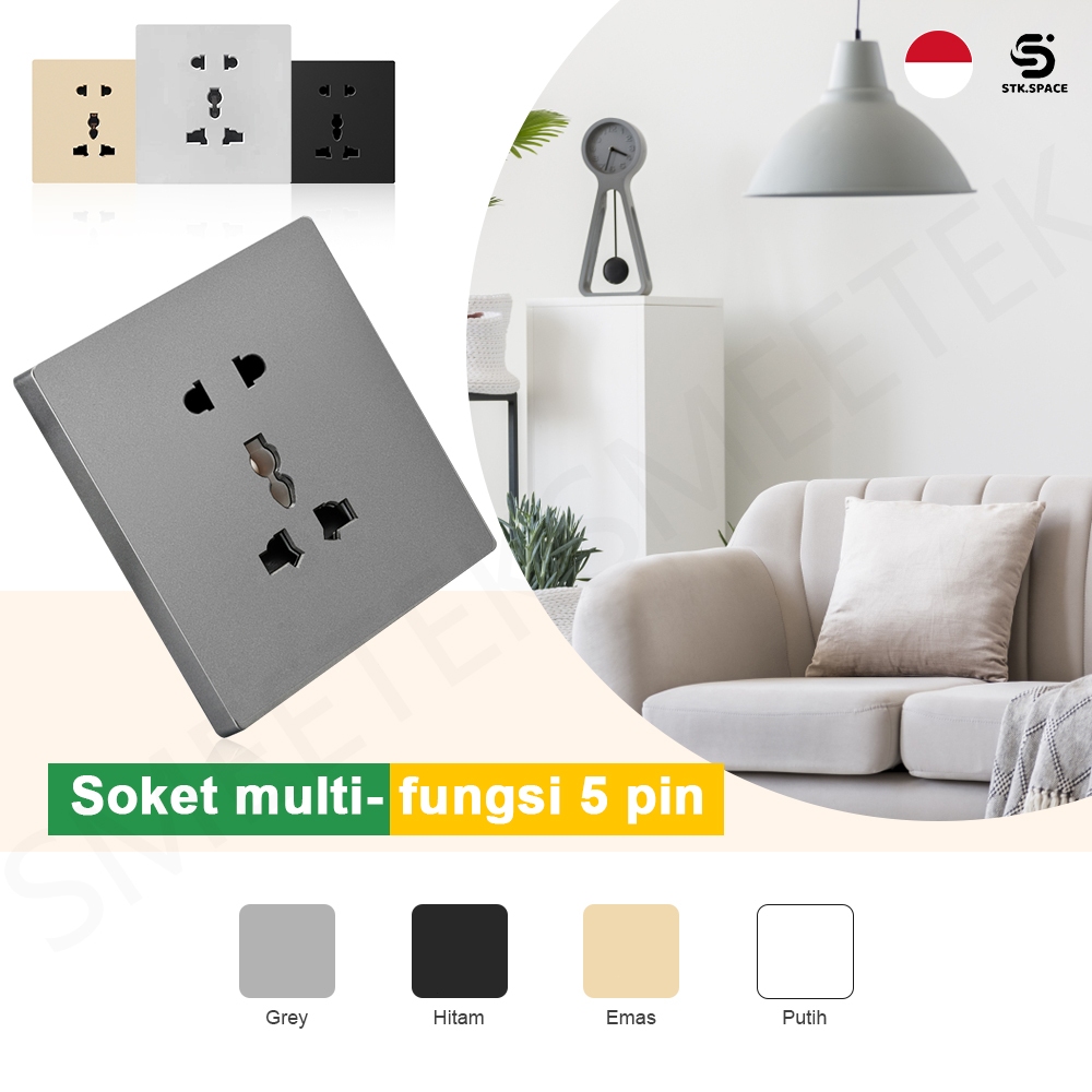 STK Stop kontak usb Stop kontak tanam Stop kontak Stop kontak murah Soket multi-fungsi 5 pin