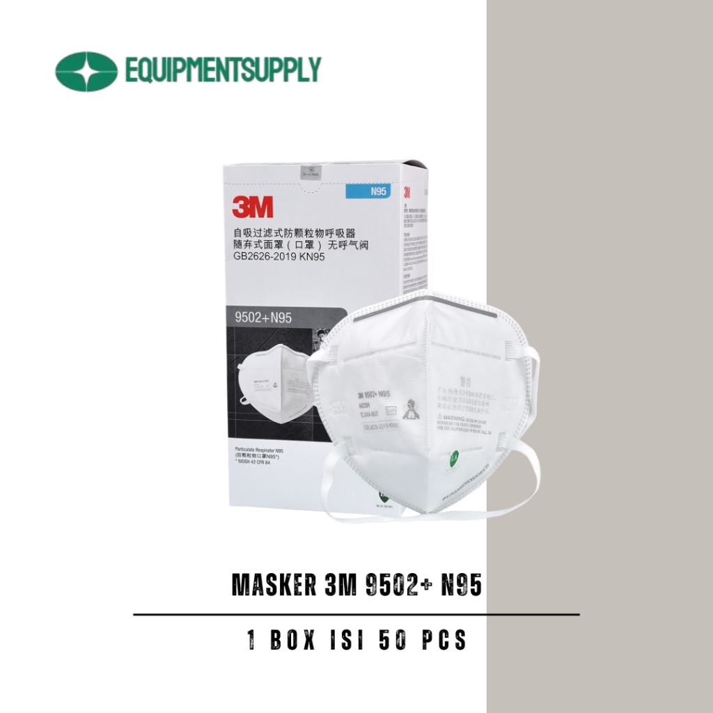 Masker 3M 9502+ N95 isi 50 Pcs