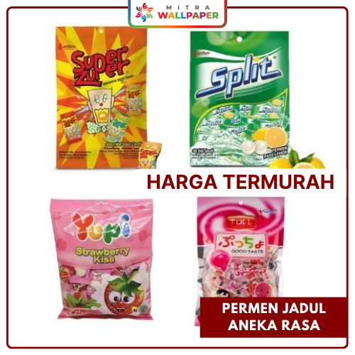 

Permen Rasa Buah Super Zuper Toll Split Yupi Strawberry Kiss Manis Enak
