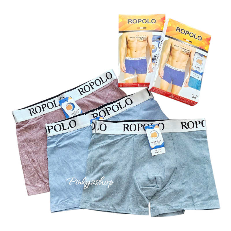 BOXER PRIA DEWASA CD ROPOLO SEGIEMPAT POLOS KARET LEBAR UKURAN M,L,XL,XXL