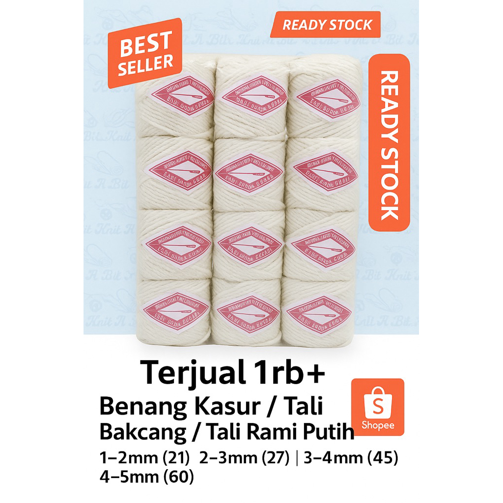 Benang Kasur / Tali Bakcang / Tali Rami Putih