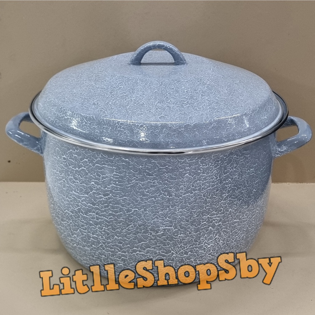 Panci Jumbo Besar Enamel 34cm Grey Abu Abu Blirik Loreng