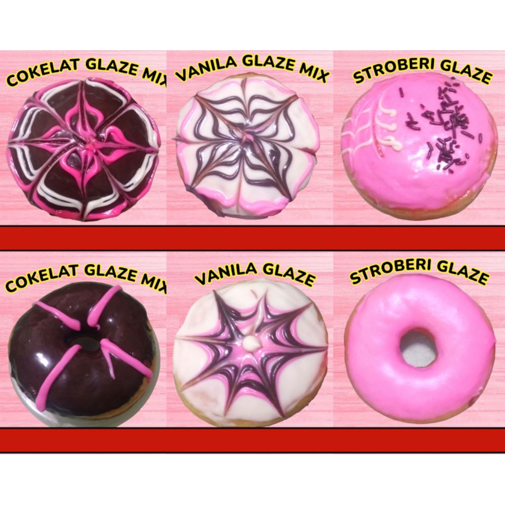 

[isi 6pcs] Donat toping varian ukuran medium