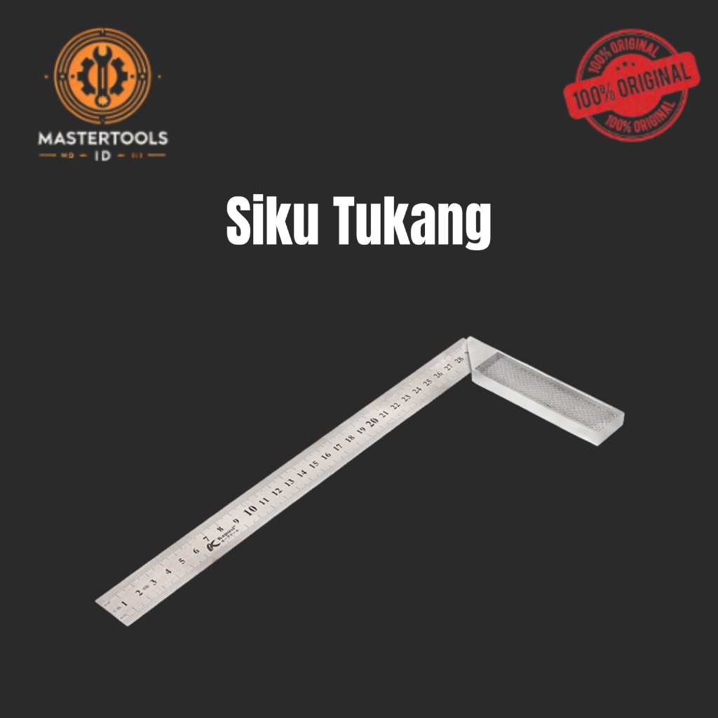 Kapusi Siku Tukang /Steel Angle Ruler/Penggaris Siku Tukang Ukuran 30cm dan 50cm