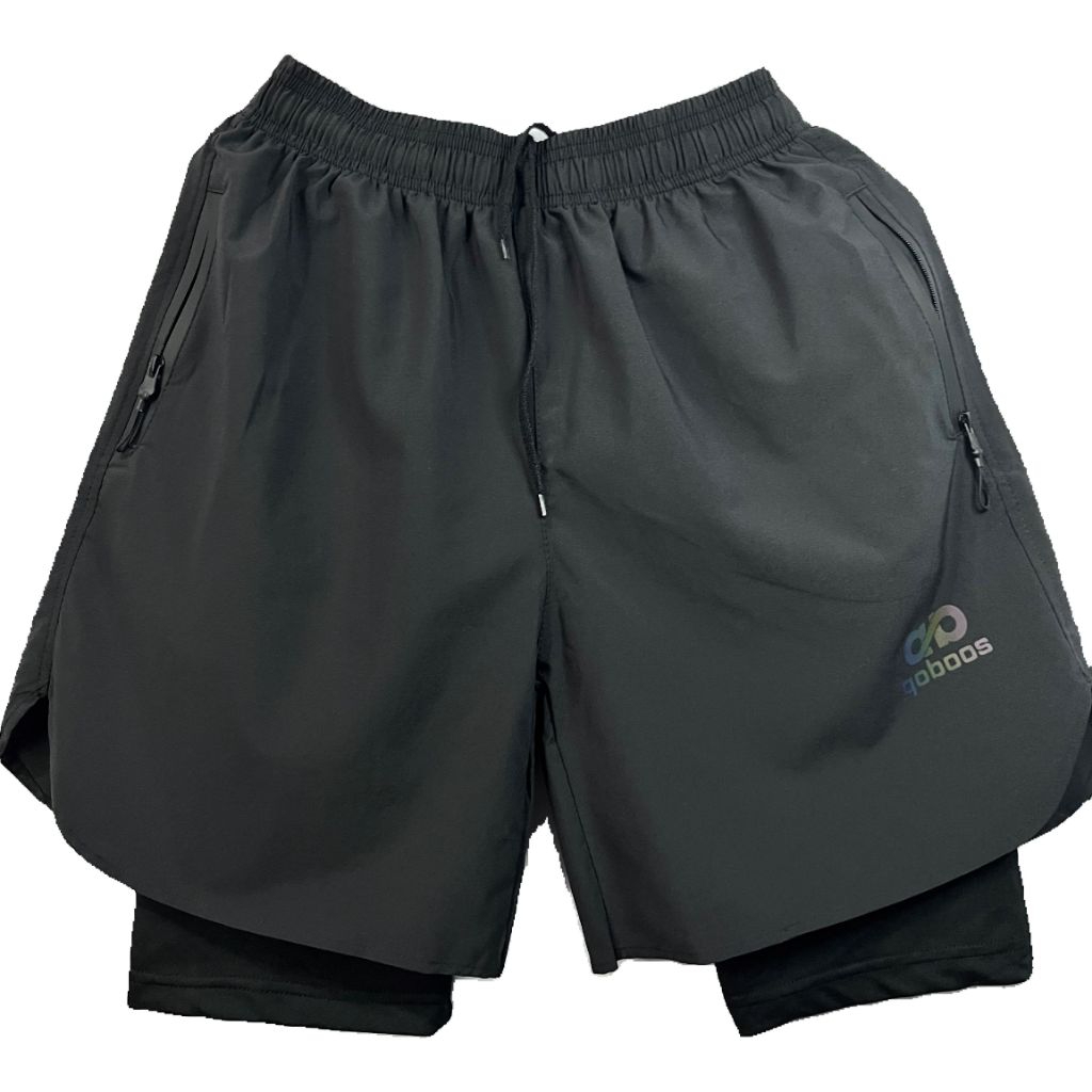 Celana Running 2in1 Celana Pendek + Legging Pendek Model Bawahan Datar atau Lengkung Cocok Untuk Cew