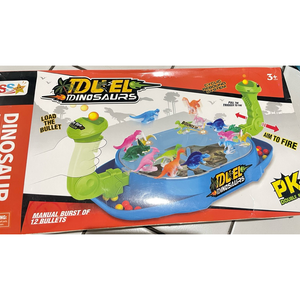 Mainan duel battle dinosaurus- dino shooting ball