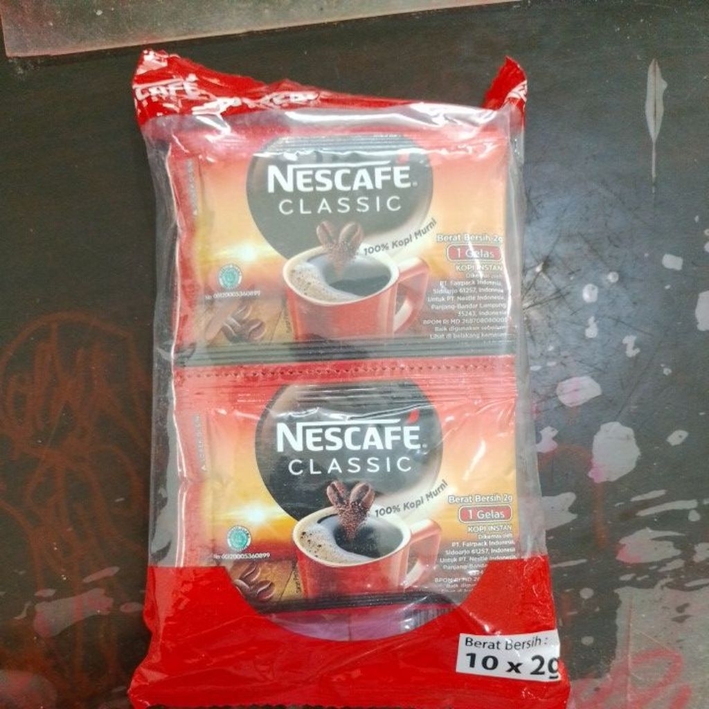 

kopi nescafe classic sachet 10x2gram